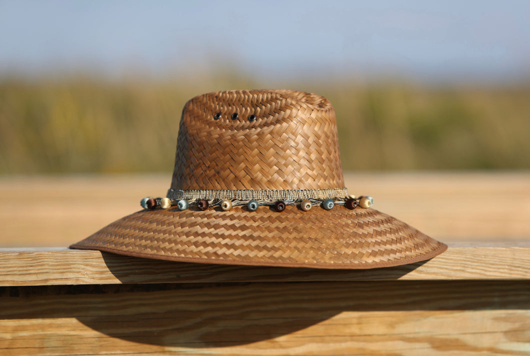 Teal, Brown and Cream Criss Cross Balls